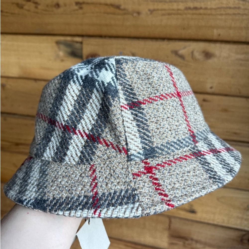 Burberry London Check Wool Tweed Bucket Hat - NWT
